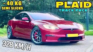 TESLA PLAID *REAR SEAT DELETE* TRACK PACK // 200MPH REVIEW on AUTOBAHN