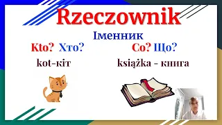 Назви частин мови польською RZECZOWNIK (іменник , имя существетильное)
