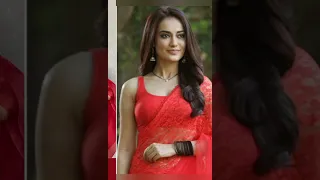 Beautiful TV Actress in Red saree look//Red saree look Inspired from TV Actress//Red saree look
