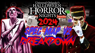 NEW HALLOWEEN HORROR NIGHTS 2024 Speculation Map V2 BREAKDOWN