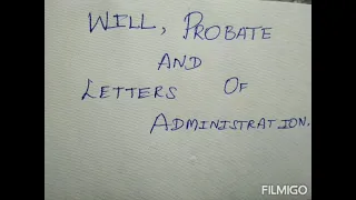 what is probate and letter of administration?