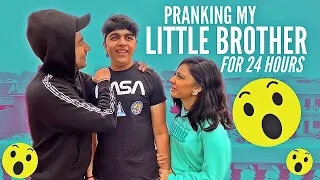 PRANKING MY LITTLE BROTHER FOR 24 HOURS | Rimorav Vlogs