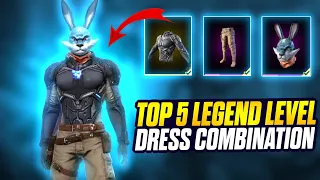 TOP 5 LEGEND LEVEL DRESS COMBINATION || FREE STYLE DRESS COMBINATION || MAD HYPER GAMING 🔥