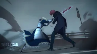 Shirou stabbed by Saber Fate UBW Episode 12