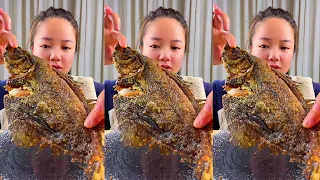 fried fish mukbang asmr eating show