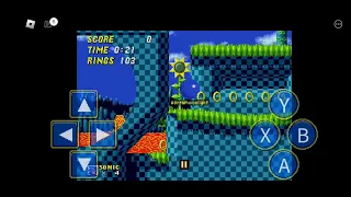 I tried to replicated bridge island zone in classic Sonic simulator (read description)