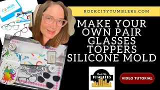 Make your own PAIR TOPPERS for Eyeglasses! How to make silicone mold & use UV Resin, Glitter, Vinyl