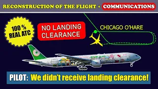 No landing clearance for EVA Air Boeing 777-300ER at Chicago O’Hare Airport, ATC