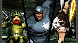 Ultimate Marvel vs Capcom 3: Captain America, Arthur, and Strider Hiryu arcade playthrough