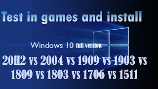 Test Windows 10 20H2, 2004, 1909, 1903, 1809, 1803, 1709, 1703, 1607, 1511 full version