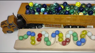 Marble Run Race ASMR 58, Trailers, Garbage Truck - マーブル ラン レース ASMR 58、トレーラー、ゴミ収集車