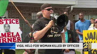 Vigil held for woman killed by officer