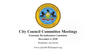 City of Williamsport City Council Committee Meeting - ERC - 12/04/20