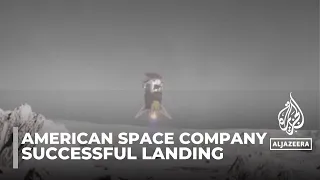 Back on the moon: US company celebrates South Pole landing