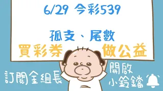 539｜6月29日｜金組長｜今彩 539｜539 開獎｜539 版路