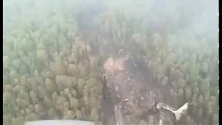 Video from the crash site Il-76 planes EMERCOM of Russia