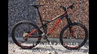 Ghost Kato FS 5 7 AL U 27 5R Shimano XT Fullsuspension Mountain Bike 2018 schwarz