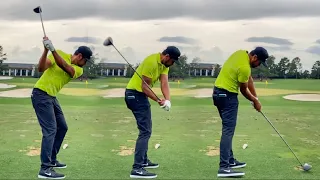 Tony Finau Golf Swing - DRIVER SEQUENCE | Full Speed + SLOW MOTION