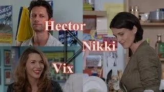 Waterloo Road series 9: Nikki, Vix and Hector (triangle, drama)