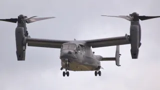 Amazing Sound of the Bell Boeing CV-22B Osprey US Air Force USAF arrival at RAF Fairford