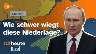 Rückzug aus Cherson: Militärexperte Gressel zu russischen Verlusten im Ukraine-Krieg | ZDFheute live