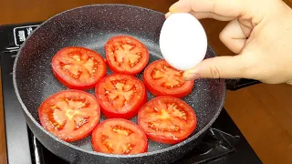 Just add 3 eggs to 1 tomato! Quick breakfast in 5 minutes. simple and delicious👌