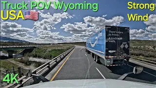 POV Truck Driving USA 4K Wyoming #trucking