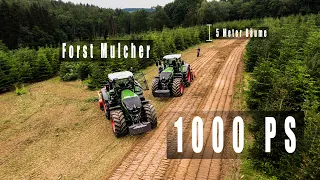 2 X FENDT 1050 | 1000 PS stoßen auf 5 Meter Weihnachtsbäume | SEPPI M. MAXIFORST / MAXISOIL - Hübl