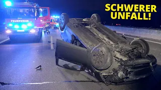 [EINSÄTZE IN DER NEUJAHRSNACHT] - Schwerer Unfall auf der A46 bei Hilden & PKW-Brand in Langenfeld -