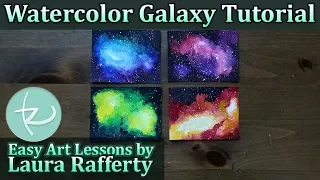 Beginner Watercolor Galaxy Tutorial in 7 Easy Steps! Learn to paint galaxies and nebulae quickly!