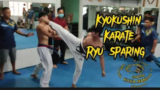 kyokushin karate Ryu try out spars