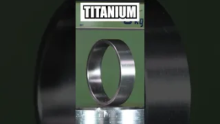 Which is the strongest ring material? Hydraulic press test! #tungsten #hydraulicpress #crushing