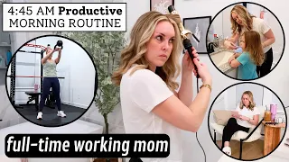 PRODUCTIVE 4:45 AM Morning Routine as a Working Mom w/2 Toddlers | WFH Mom Morning Routine 2024