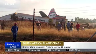 Charter plane crashes in Pretoria leaving 20 injured