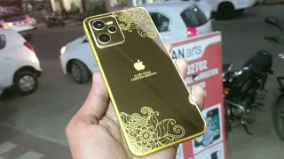 New Trending Oppo Realme C35 CONVERT INTO IPHONE LOOK 24kt Gold Panel Mobile Gold Panel