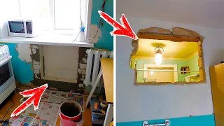 The guy made a kitchen renovation in a one-room apartment with his own hands!