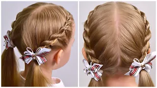 Плетение "Жгут"! Легкие прически для девочек |LittleGirlHair