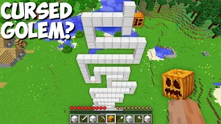 What if YOU SPAWN A SUPER CROOKED CURSED GOLEM in Minecraft ? MOST STRANGE IRON GOLEM !