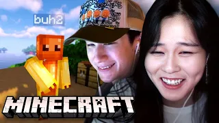 39daph Plays Minecraft - w/ Aceu Part 1