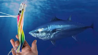 How to rig a SKIRTED LURE for TUNA trolling