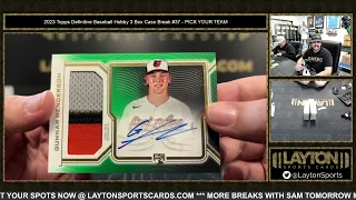 GREAT CASE!! 2023 Topps Definitive Baseball Hobby 3 Box Case Break #37