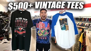 TONS Of VINTAGE T-Shirts FOUND In The THRIFT! $500+ Finds! Trip to the Thrift