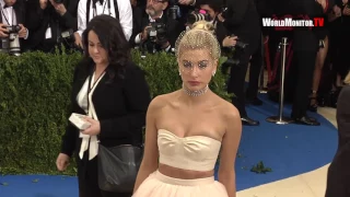 Model Hailey Baldwin arrives at 2017 Met Gala