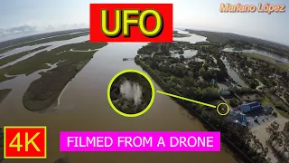 4K - 🛸 UFO 👽 (filmed from a drone) - UFO SIGHTINGS - OVNI desde un drone 🌟