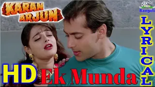 Ek Munda - Video Song | Karan Arjun | Salman Khan & Mamta Kulkarni | Lata Mangeshkar | 90s Songs