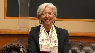 IMF`s Lagarde Interrupted by Student Protesters