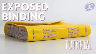 French link stitch w/ wrap cover - bookbinding tutorial | beginner friendly
