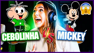 DUBLANDO O MICKEY COM A VOZ DO CEBOLINHA! (desafio de dublagem)