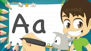 حرف (A) | تعليم كتابة حرف (A) باللغة الإنجليزية للاطفال - تعلم الحروف الإنجليزية مع زكريا