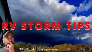 Sever Thunder Storm Warning | Full Time RV | RV Storm Tips
